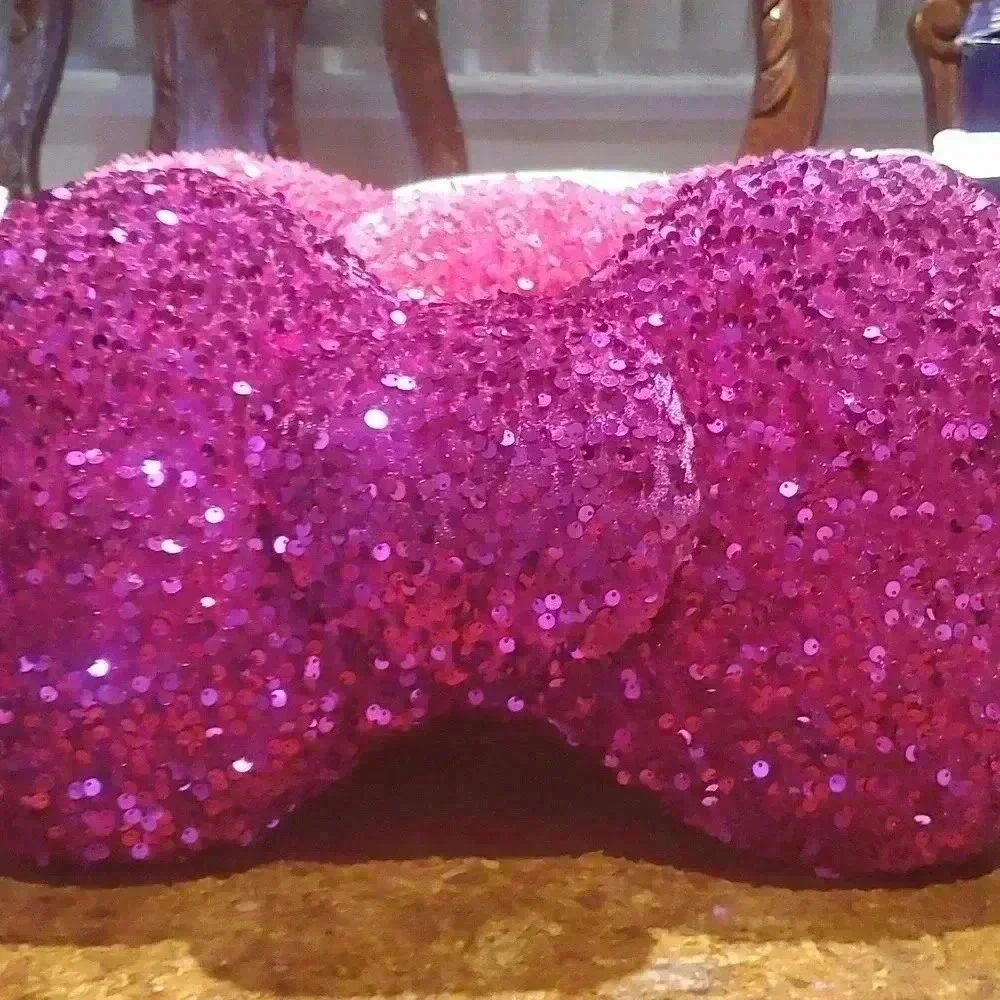 Pink sequin pillows set of 2